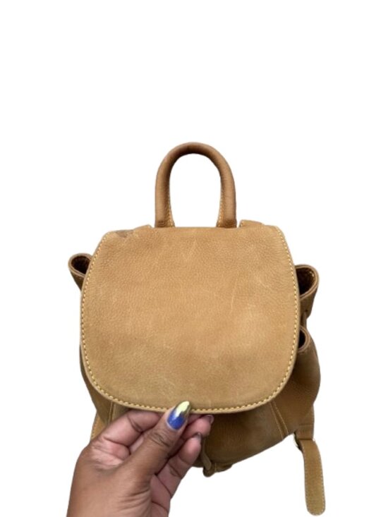 VTG COACH Small Backpack Camel Tan Nubuc Leather 1995 Made in Italy G5E-4938 main image 10